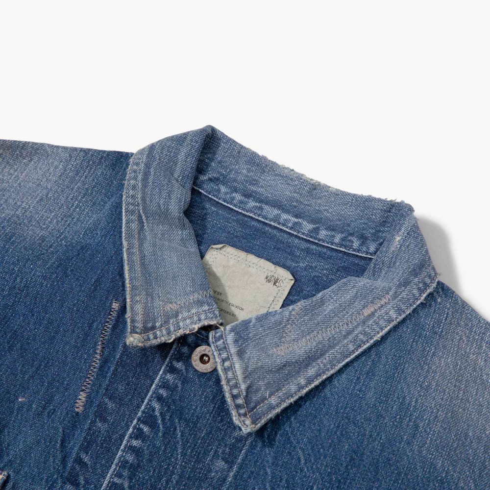 MADNESS DISTRESSED DENIM JACKET (MADE IN JAPAN)-INDIGO